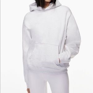 Aritzia Airy Fleece Perfect Hoodie in grey size small